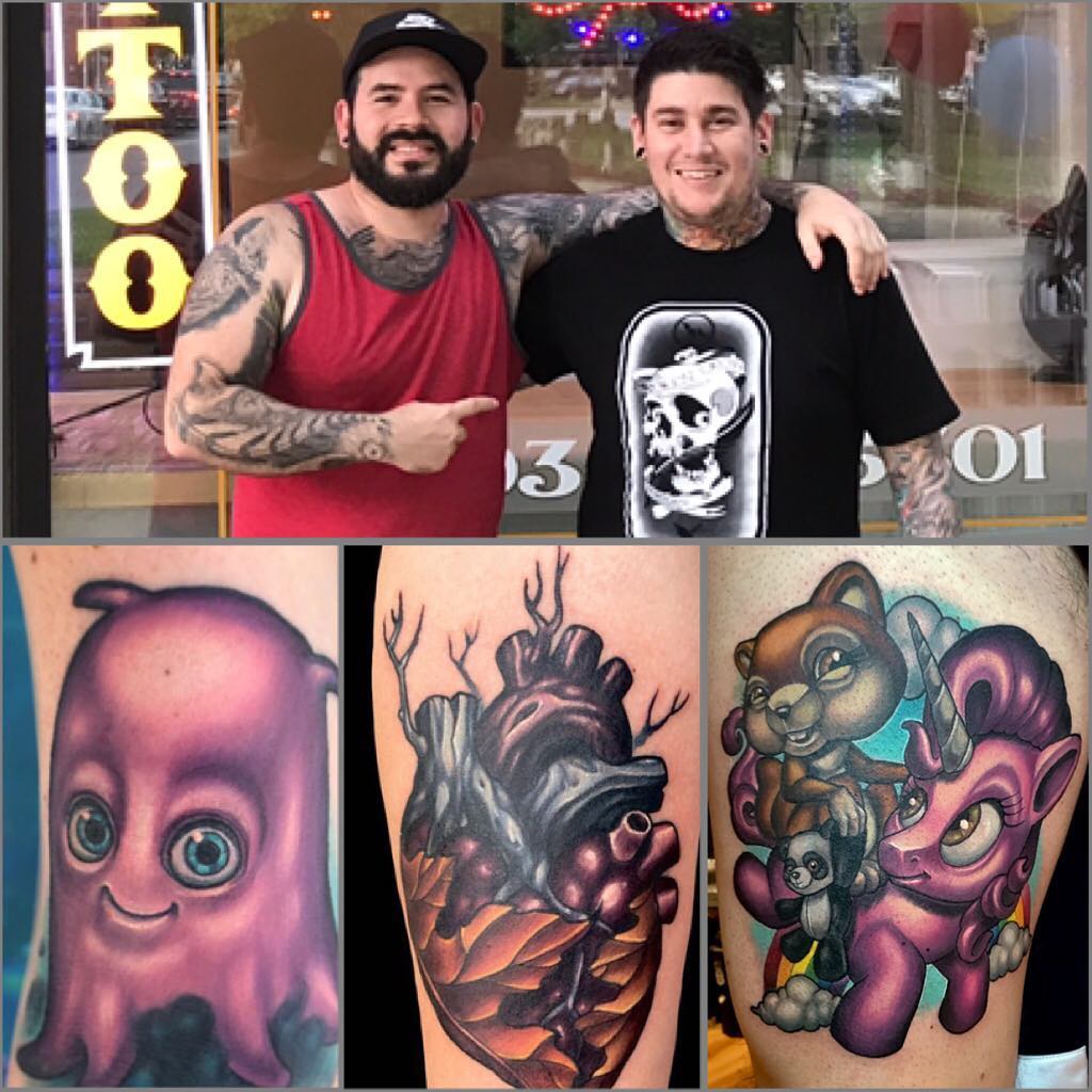 Big thanx to my good friend @kevinboudreau_  for doing a guest spot here at creative ink .  He did this amazing tattoos 