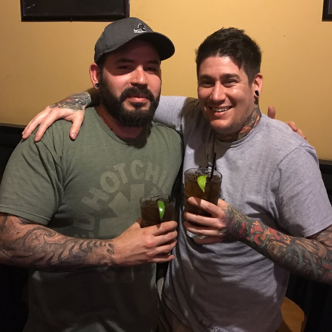 My buddy  @kevinboudreau_  and me at his guest spot .