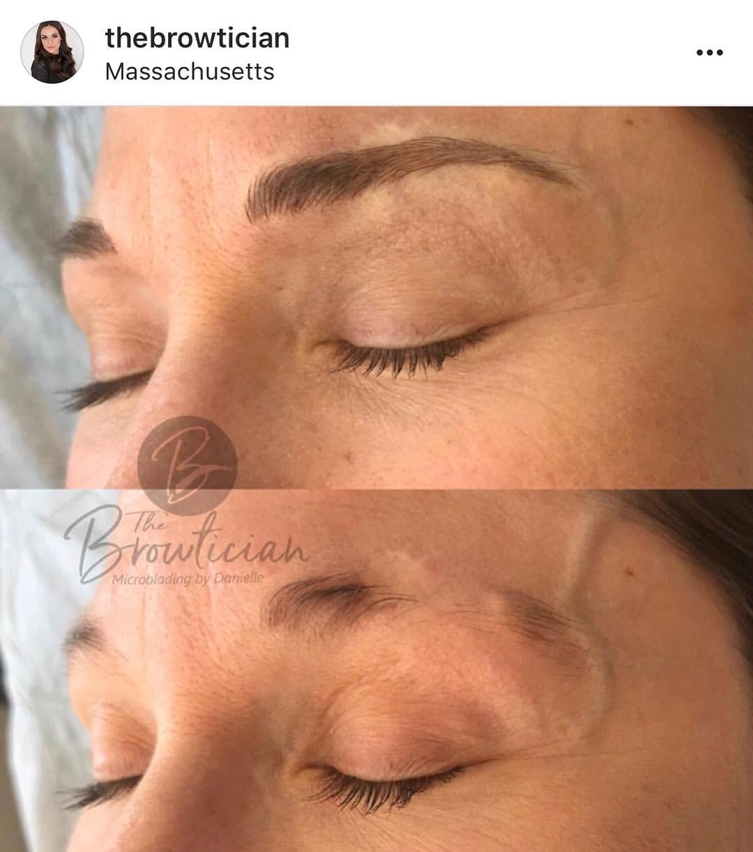 Hey everyone my friend Danielle Rix started her own eyebrow microblading business." @thebrowtician " her work is amazing