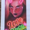 30"x14.5" Love Hurts Art Print - Neon Devil Femme Fatale Female Portrait - Image 5