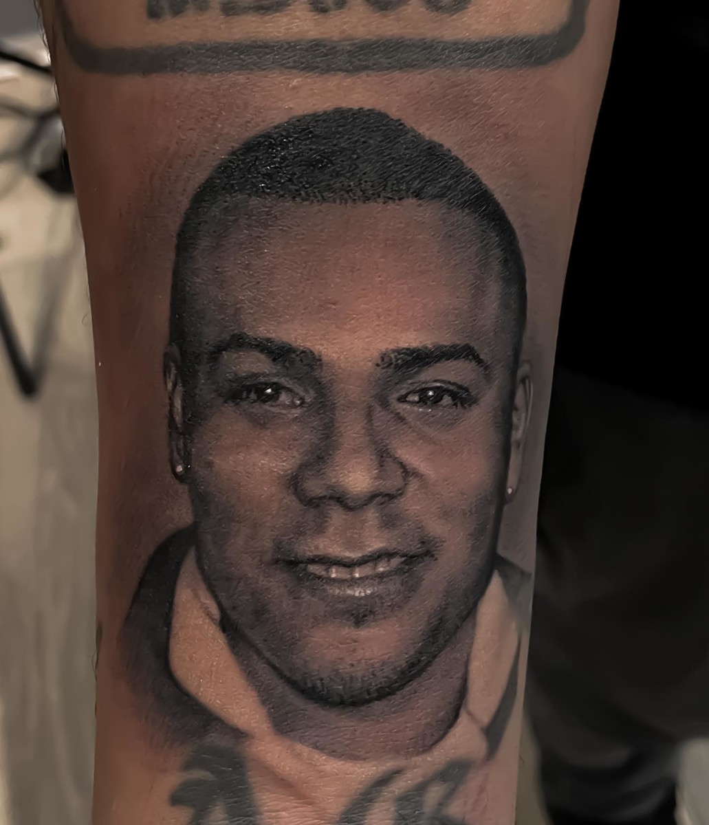 Memorial Portrait, Portraiture, Realism Tattoo, Loved one, black and grey, best portrait artist, keene, new hampshire